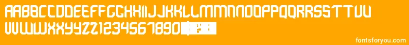 EmeraldCity Font – White Fonts on Orange Background
