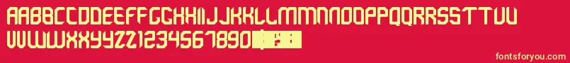 EmeraldCity Font – Yellow Fonts on Red Background