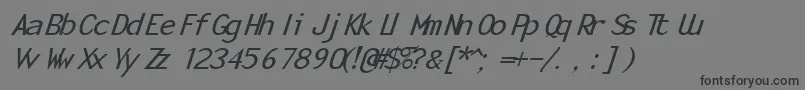 EnolaItalic Font – Black Fonts on Gray Background