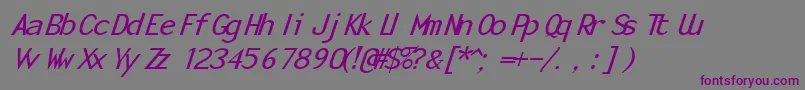 EnolaItalic Font – Purple Fonts on Gray Background
