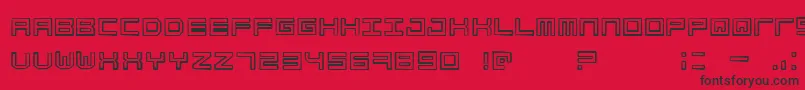 SimplyMonoDirty Font – Black Fonts on Red Background