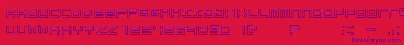 SimplyMonoDirty Font – Purple Fonts on Red Background