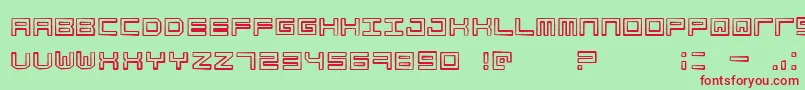 SimplyMonoDirty Font – Red Fonts on Green Background