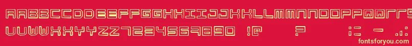 SimplyMonoDirty Font – Yellow Fonts on Red Background