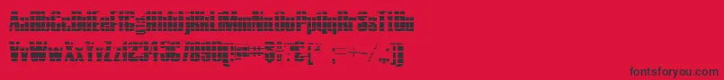 HostilGradient-fontti – mustat fontit punaisella taustalla
