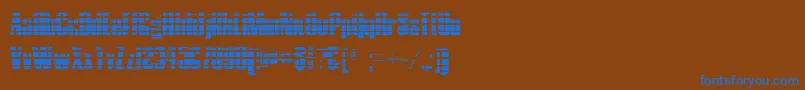HostilGradient Font – Blue Fonts on Brown Background