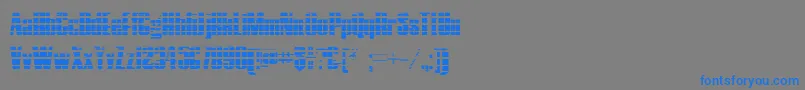 フォントHostilGradient – 灰色の背景に青い文字