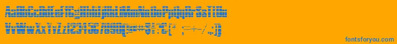 フォントHostilGradient – オレンジの背景に青い文字