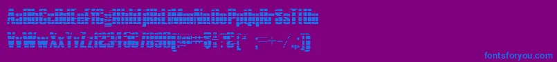 フォントHostilGradient – 紫色の背景に青い文字