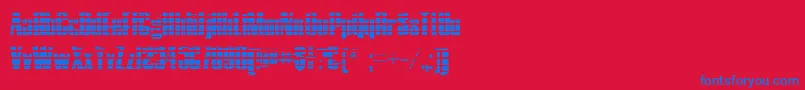 フォントHostilGradient – 赤い背景に青い文字
