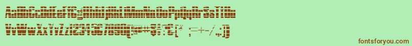 HostilGradient-fontti – ruskeat fontit vihreällä taustalla