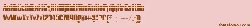 HostilGradient-Schriftart – Braune Schriften auf rosa Hintergrund