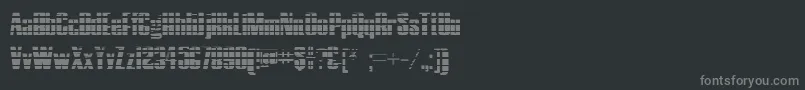 HostilGradient-fontti – harmaat kirjasimet mustalla taustalla