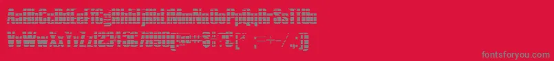 HostilGradient-fontti – harmaat kirjasimet punaisella taustalla