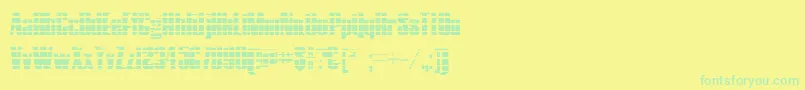 フォントHostilGradient – 黄色い背景に緑の文字