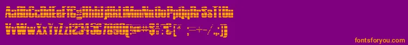 Шрифт HostilGradient – оранжевые шрифты на фиолетовом фоне