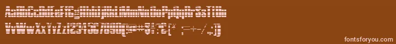 HostilGradient-fontti – vaaleanpunaiset fontit ruskealla taustalla