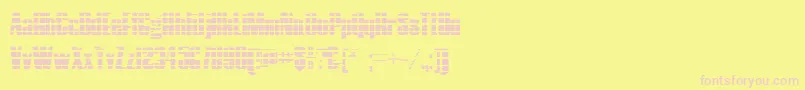 HostilGradient-fontti – vaaleanpunaiset fontit keltaisella taustalla