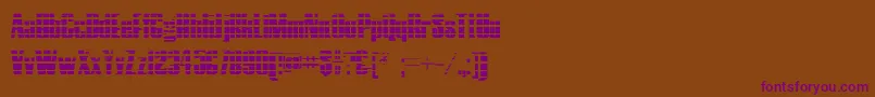 HostilGradient-fontti – violetit fontit ruskealla taustalla