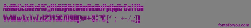 フォントHostilGradient – 紫色のフォント、灰色の背景