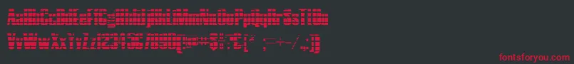 HostilGradient-fontti – punaiset fontit mustalla taustalla