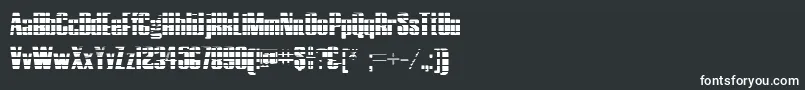 HostilGradient-fontti – valkoiset fontit mustalla taustalla