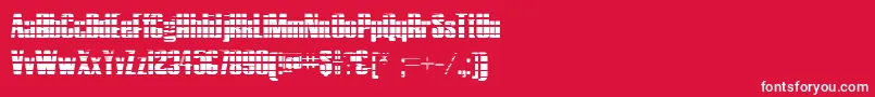 HostilGradient-fontti – valkoiset fontit punaisella taustalla