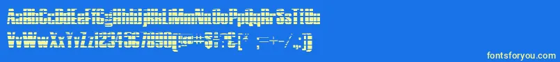 HostilGradient-fontti – keltaiset fontit sinisellä taustalla