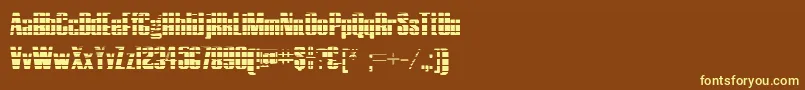 HostilGradient-fontti – keltaiset fontit ruskealla taustalla