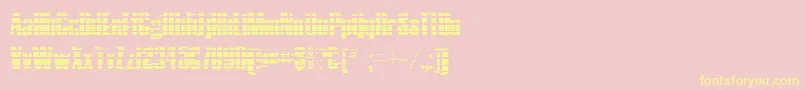 HostilGradient-fontti – keltaiset fontit vaaleanpunaisella taustalla