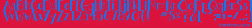 DjbHollyJollyBold Font – Blue Fonts on Red Background