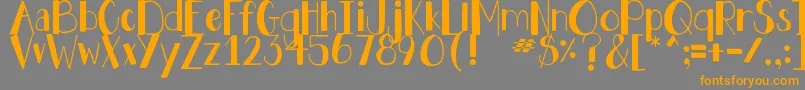 DjbHollyJollyBold Font – Orange Fonts on Gray Background