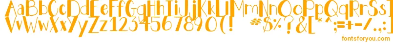 DjbHollyJollyBold-fontti – oranssit fontit