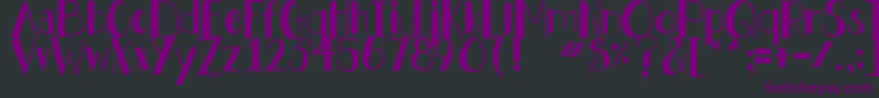 DjbHollyJollyBold-fontti – violetit fontit mustalla taustalla