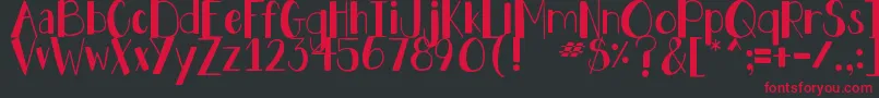 DjbHollyJollyBold Font – Red Fonts on Black Background