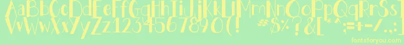 fuente DjbHollyJollyBold – Fuentes Amarillas Sobre Fondo Verde