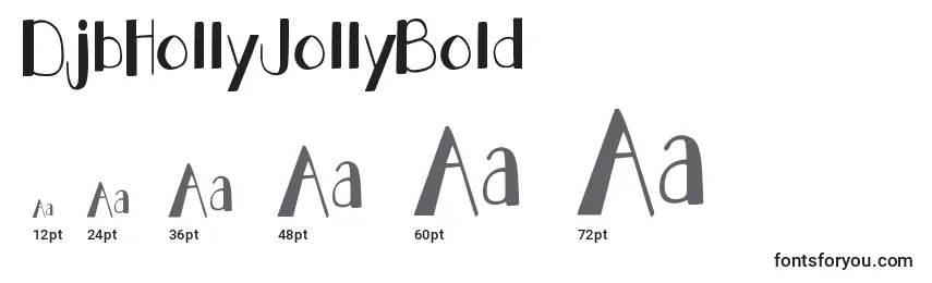 DjbHollyJollyBold Font Sizes