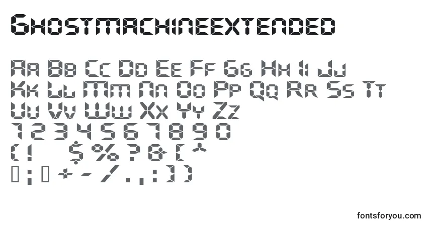 Ghostmachineextended font – alphabet, numbers, special characters