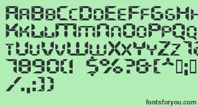 Ghostmachineextended font – Black Fonts On Green Background