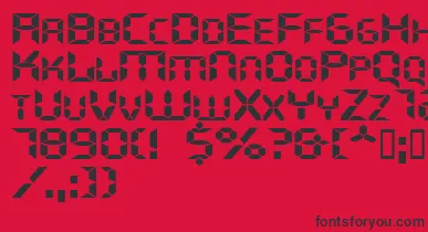 Ghostmachineextended font – Black Fonts On Red Background