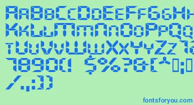 Ghostmachineextended font – Blue Fonts On Green Background