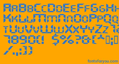 Ghostmachineextended font – Blue Fonts On Orange Background