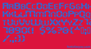Ghostmachineextended font – Blue Fonts On Red Background