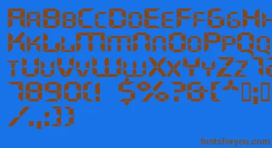 Ghostmachineextended font – Brown Fonts On Blue Background