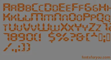Ghostmachineextended font – Brown Fonts On Gray Background