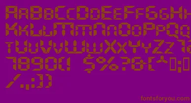 Ghostmachineextended font – Brown Fonts On Purple Background