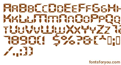 Ghostmachineextended font – Brown Fonts On White Background