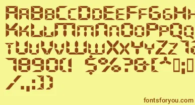 Ghostmachineextended font – Brown Fonts On Yellow Background