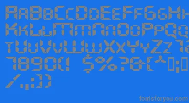Ghostmachineextended font – Gray Fonts On Blue Background