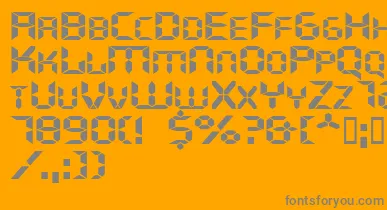 Ghostmachineextended font – Gray Fonts On Orange Background